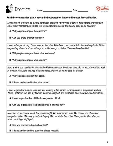 asking for clarification activities|How to Ask for Clarification .